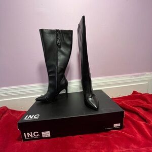 INC Black Knee-High Boots